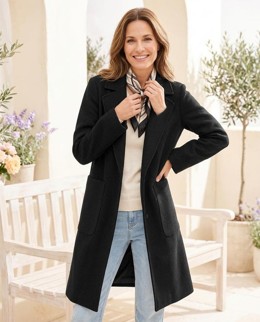 Ulla Fashion - Arlen | Strukturiert Knopflos Mantel Unisex