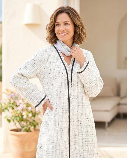 Ulla Fashion - Nelan | Strukturiert Verschlusslos Mantel Damen