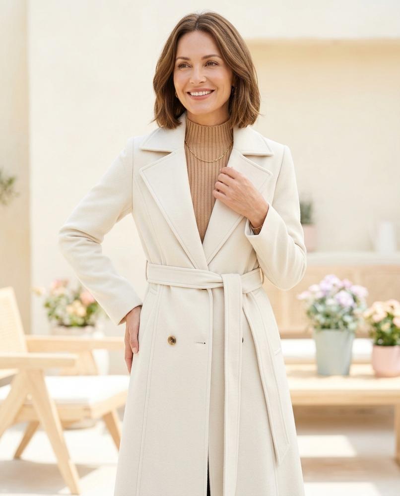 Ulla Fashion - Catal | Taillierter Woll Mantel Damen