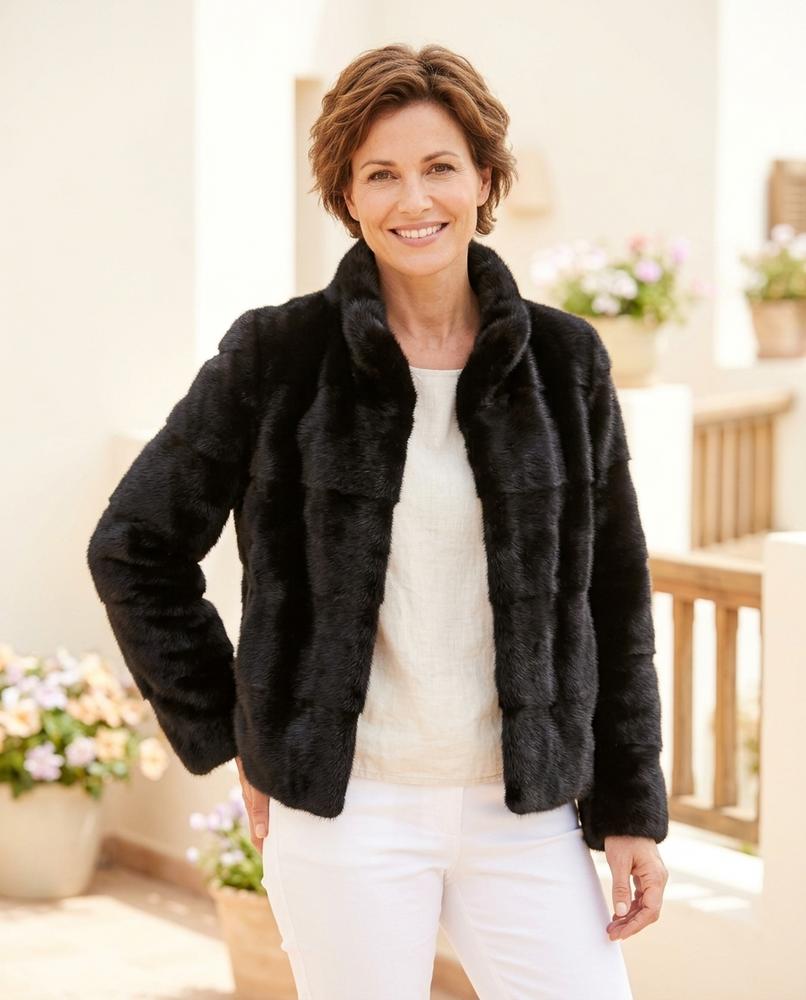 Ulla Fashion - Nisan | Glänzend Hochgeschlossen Jacke Damen