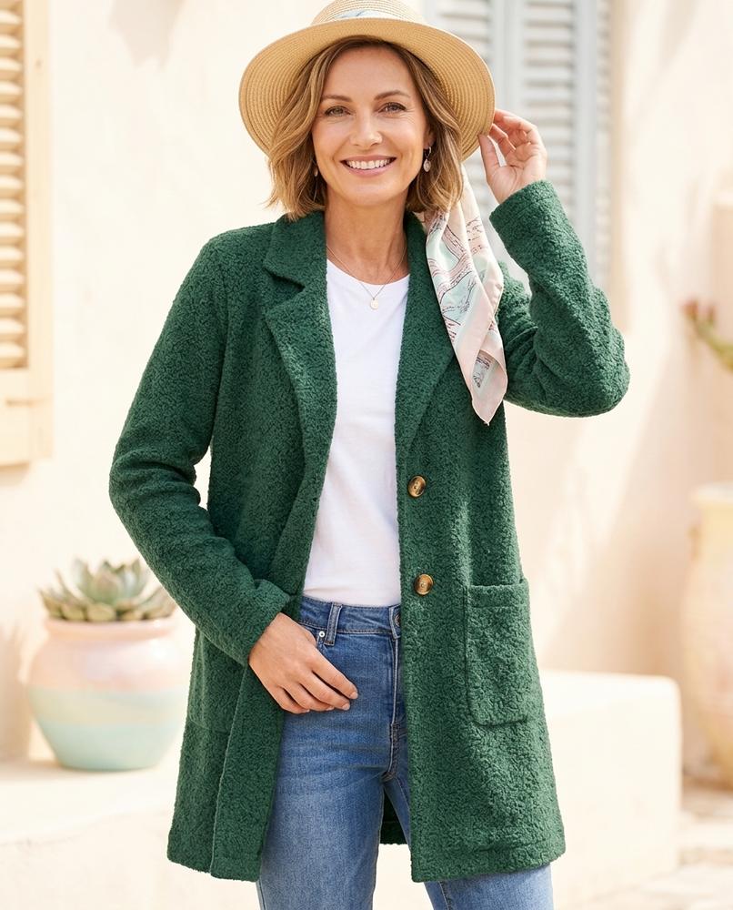 Ulla Fashion - Tivel | Offener Strick Mantel Damen