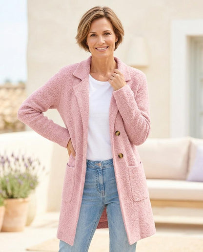 Ulla Fashion - Tivel | Offener Strick Mantel Damen