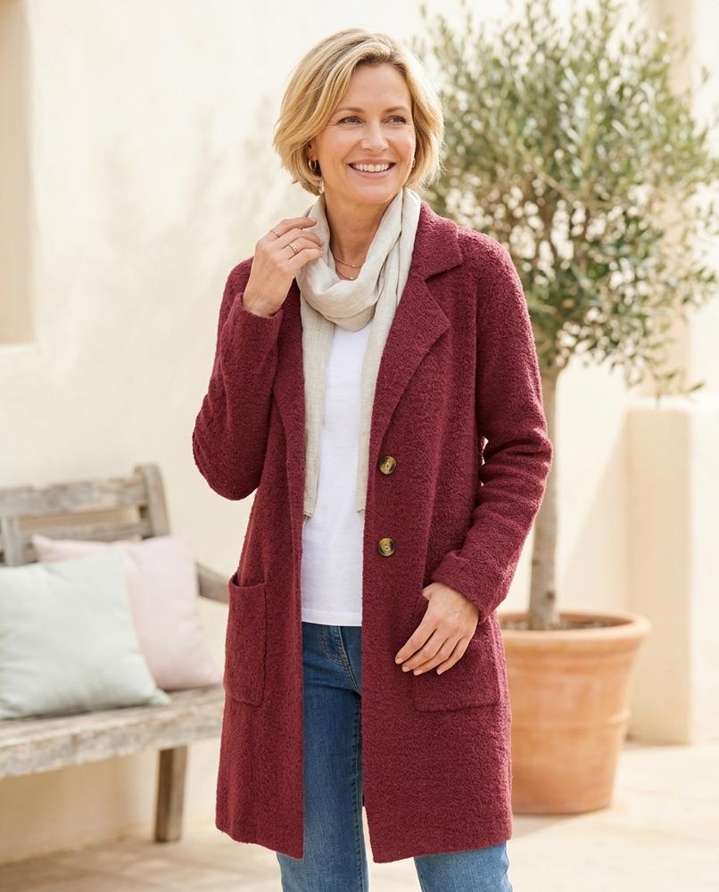 Ulla Fashion - Tivel | Offener Strick Mantel Damen