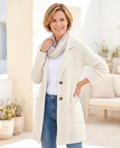 Ulla Fashion - Tivel | Offener Strick Mantel Damen