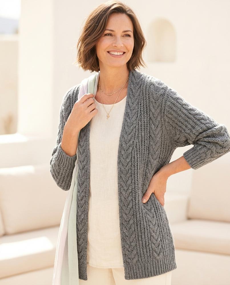 Ulla Fashion - Coran | Strukturierter Strick Cardigan Damen