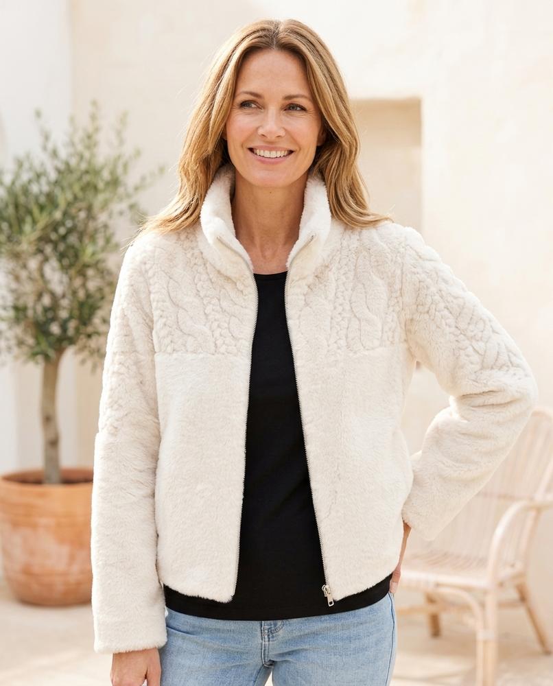 Ulla Fashion - Ramir | Strukturiert Plüschig Jacke Damen