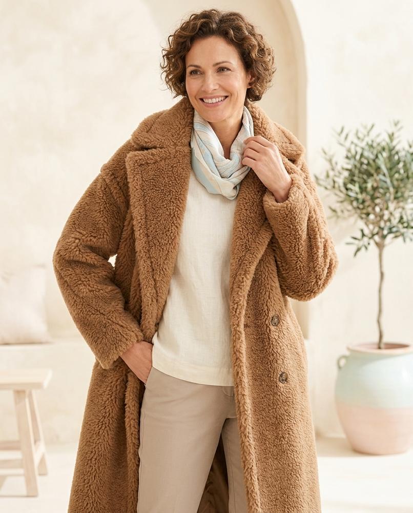 Ulla Fashion - Lomin | Strukturiert Gefüttert Mantel Damen