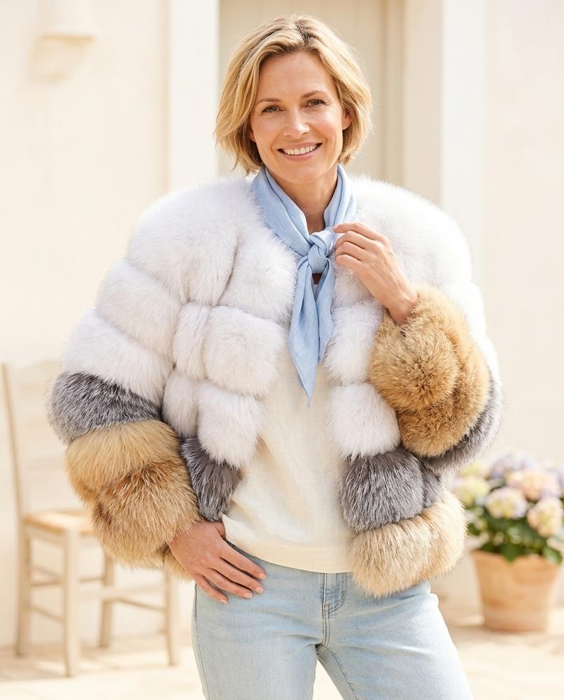 Ulla Fashion - Yovar | Mehrfarbig Gefüttert Jacke Damen