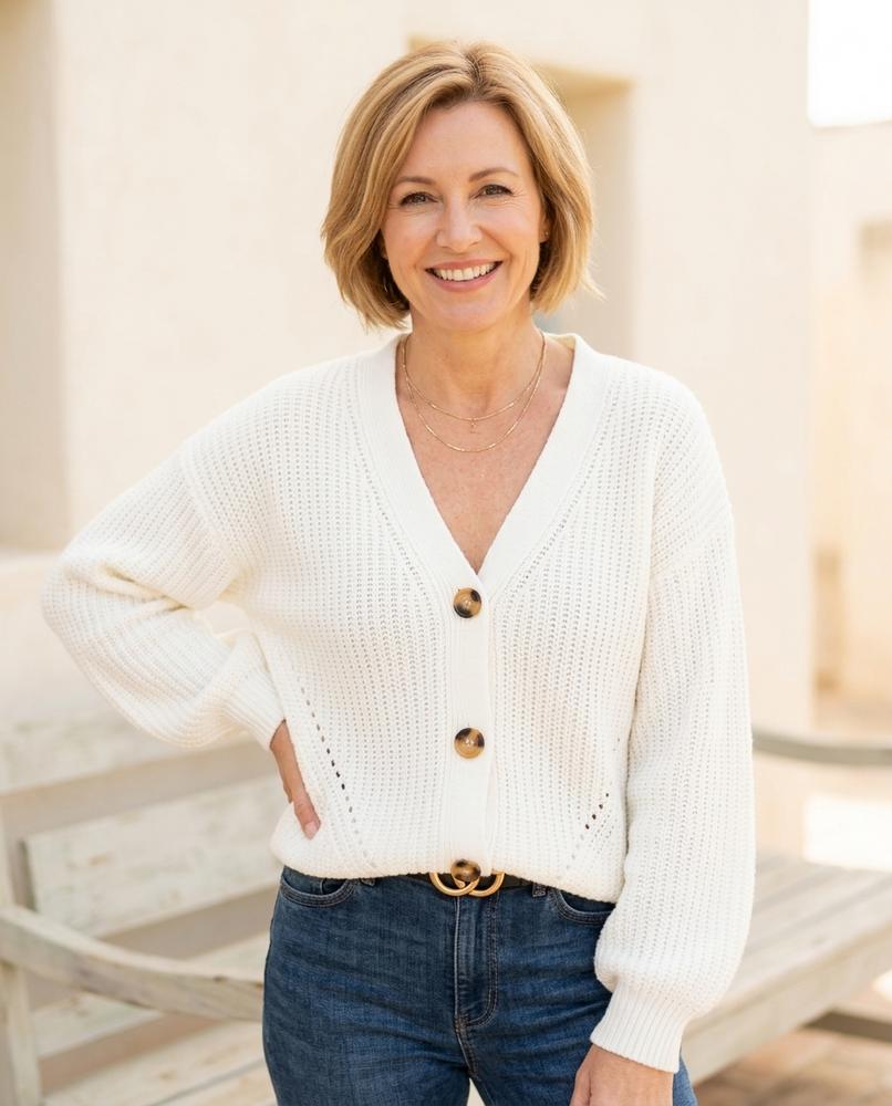 Ulla Fashion - Losel | Geknöpfter Grobgestrickter Cardigan Damen
