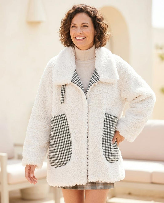 Ulla Fashion - Cover | Flauschig Gemustert Jacke Damen