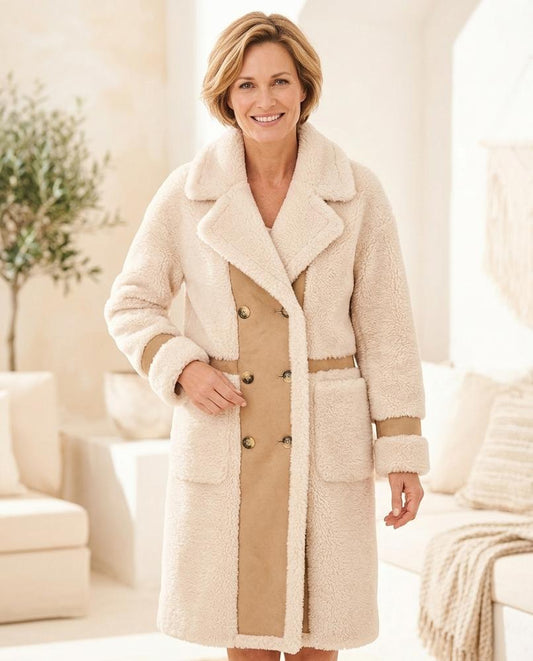 Ulla Fashion - Arken | Zweireihiger Gefütterter Mantel Damen