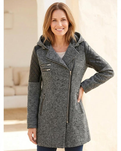 Ulla Fashion - Yomir | Asymmetrischer Taillierter Mantel Damen