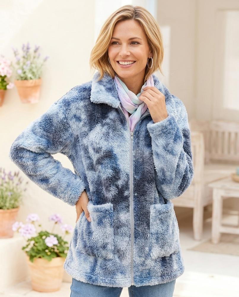 Ulla Fashion - Arlor | Plüschig Marmoriert Jacke Damen