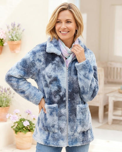 Ulla Fashion - Arlor | Plüschig Marmoriert Jacke Damen
