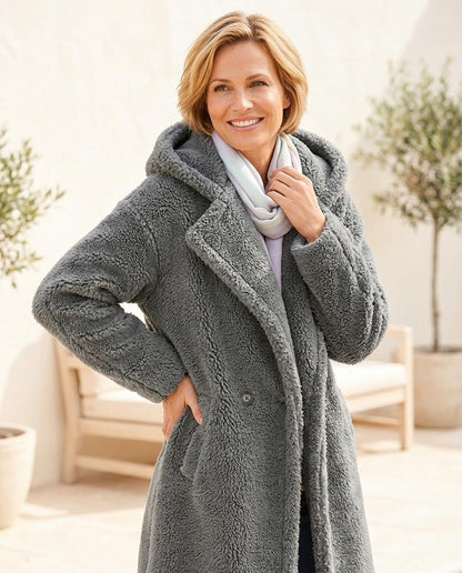 Ulla Fashion - Lalar | Langgeschnittener Teddy Mantel Damen
