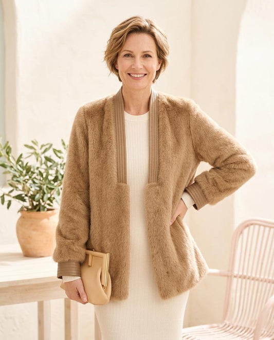 Ulla Fashion - Dalin | Offene Kragenlose Jacke Damen