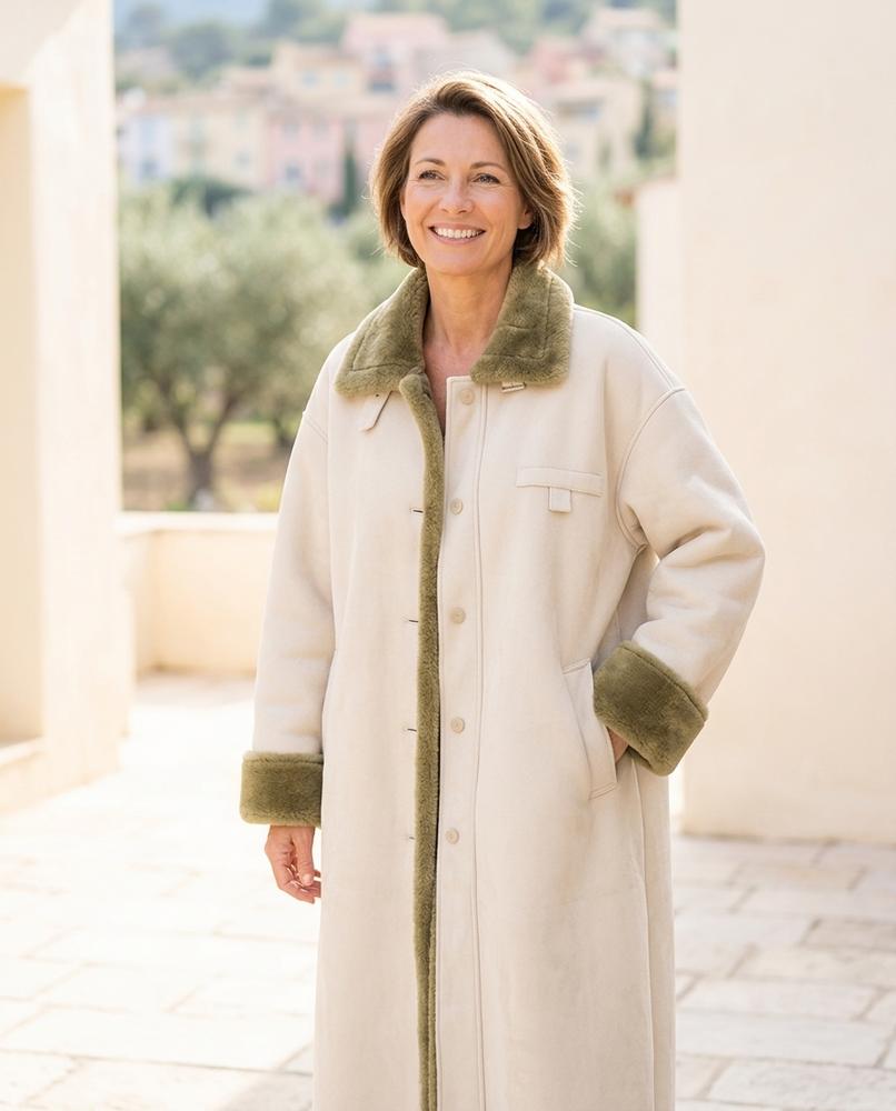Ulla Fashion - Nesel | Gefütterter Weit Geschnittener Mantel Damen