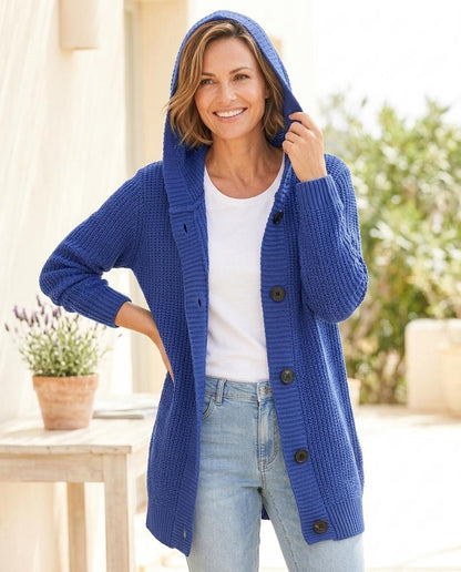 Ulla Fashion - Alhal | Langgeschnittene Gerippte Strickjacke Damen