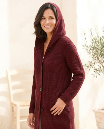 Ulla Fashion - Alhal | Langgeschnittene Gerippte Strickjacke Damen
