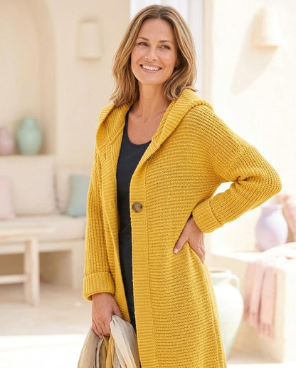 Ulla Fashion - Alhal | Langgeschnittene Gerippte Strickjacke Damen