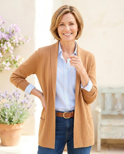 Ulla Fashion - Marev | Offener Gestrickter Cardigan Damen