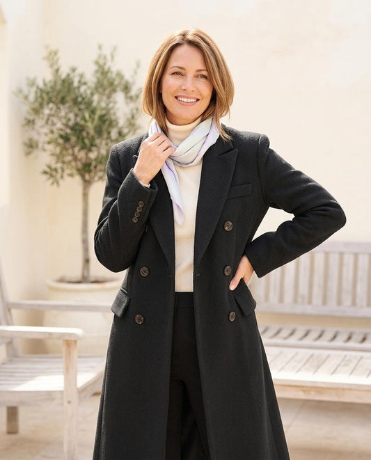 Ulla Fashion - Arran | Doppelreihiger Lang Geschnittener Mantel Damen