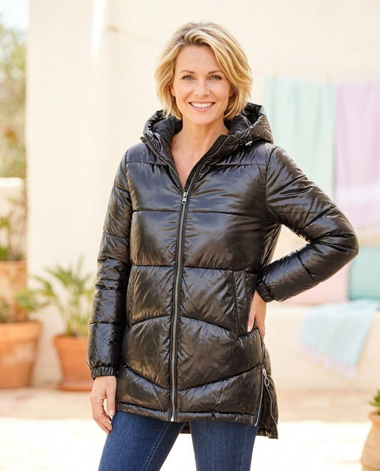 Ulla Fashion - Rizan | Glänzend Gesteppt Jacke Damen
