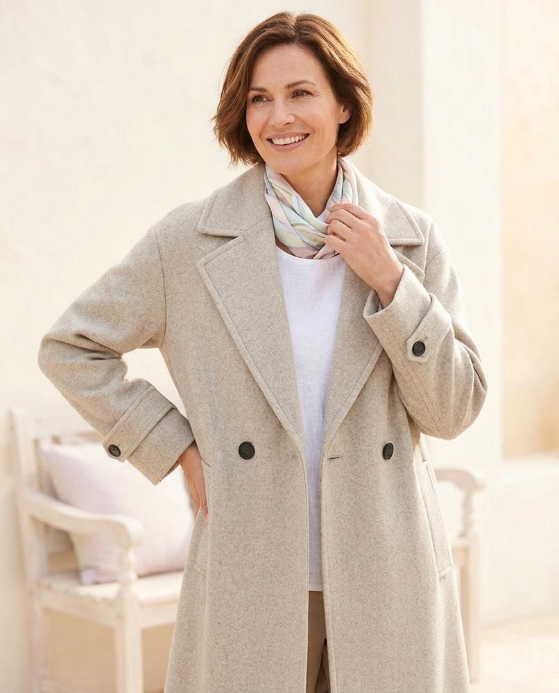 Ulla Fashion - Letir | Doppelreihiger Weit Geschnittener Mantel Damen