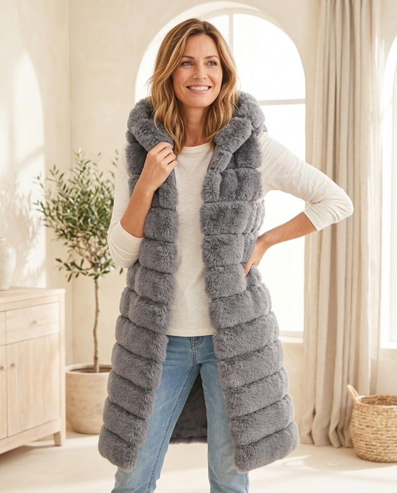 Ulla Fashion - Losin | Lang Gesteppt Weste Damen