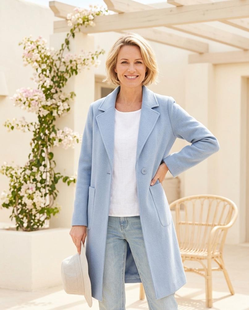 Ulla Fashion - Nemor | Gerade Geschnittener Einreihiger Mantel Damen