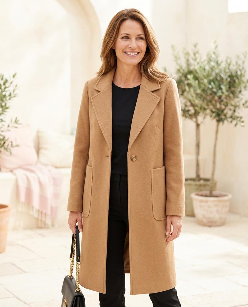 Ulla Fashion - Nemor | Gerade Geschnittener Einreihiger Mantel Damen