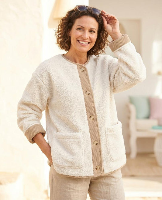 Ulla Fashion - Yomor | Kontrastierend Geknöpft Jacke Damen