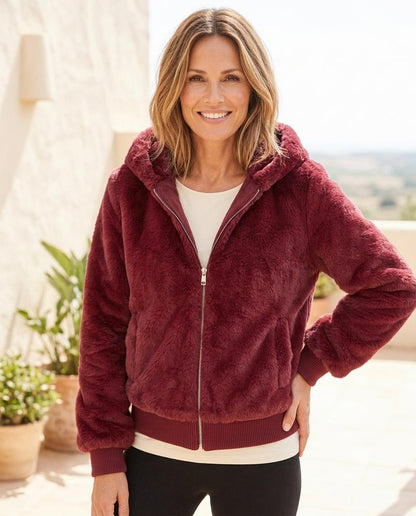 Ulla Fashion - Kelar | Plüschige Kurze Jacke Damen