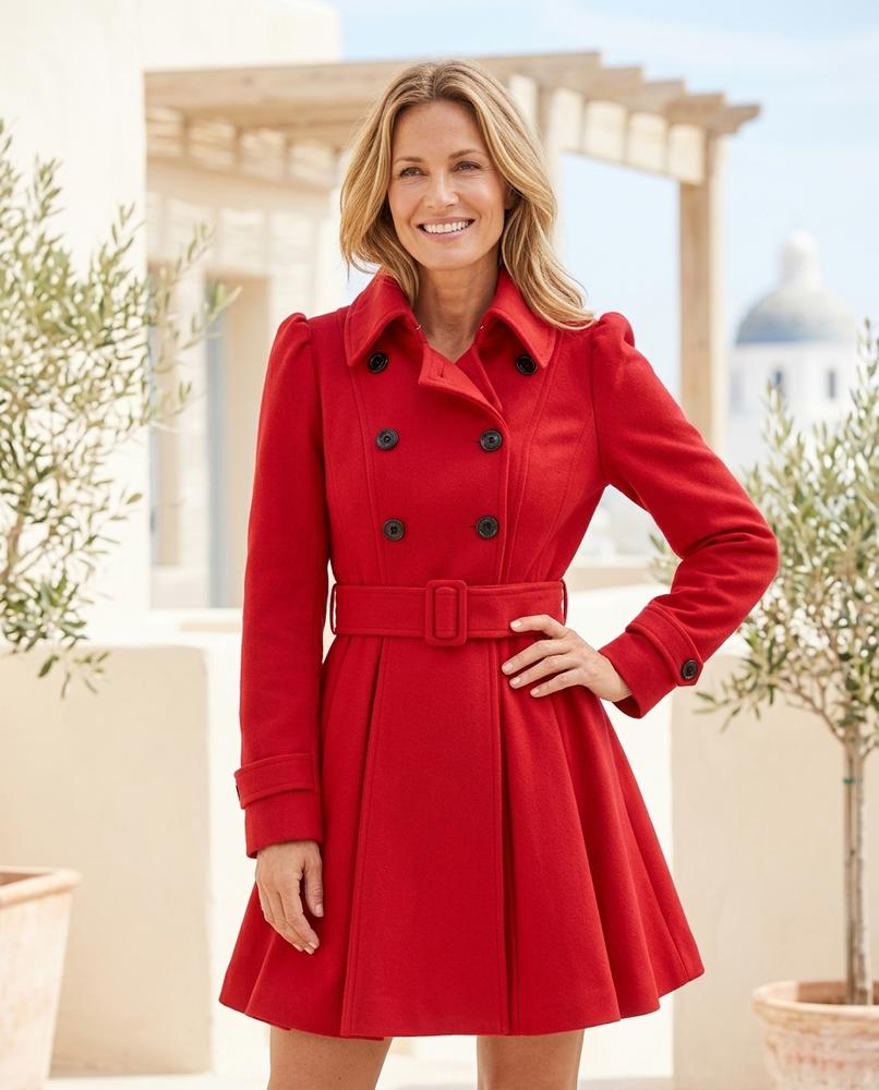 Ulla Fashion - Virev | Taillierter Zweireihiger Mantel Damen