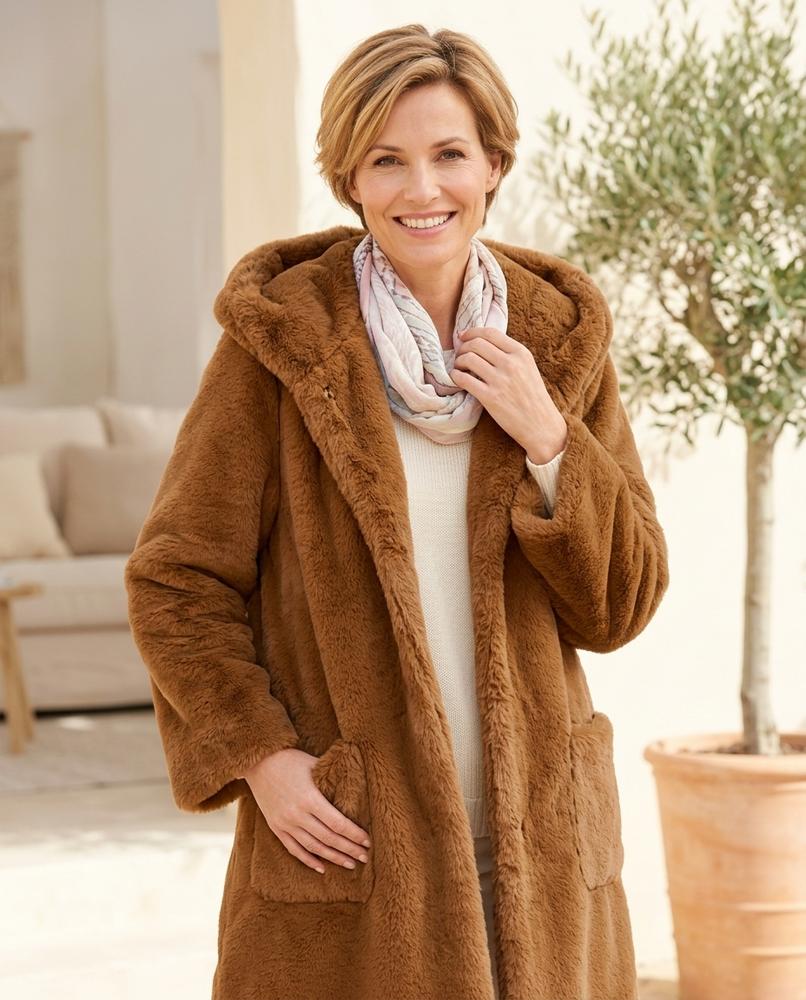 Ulla Fashion - Eltal | Lang Strukturierter Mantel Damen