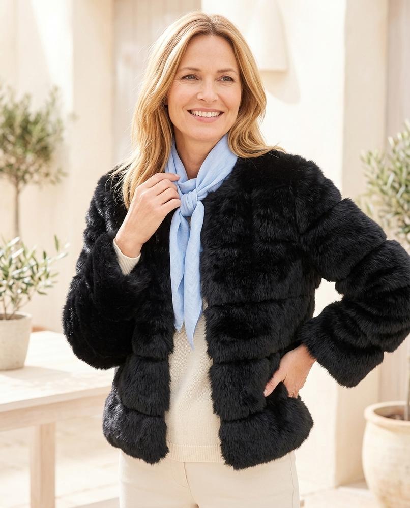 Ulla Fashion - Kahal | Flauschig Gestuft Jacke Damen
