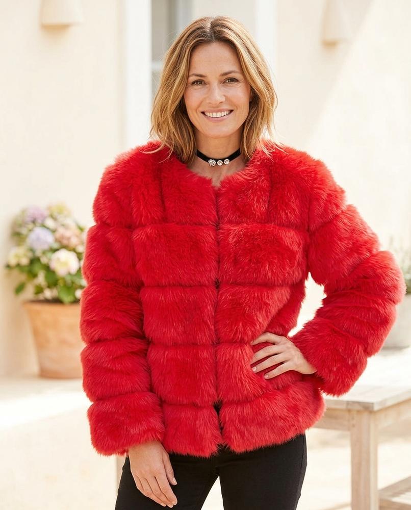 Ulla Fashion - Kahal | Flauschig Gestuft Jacke Damen