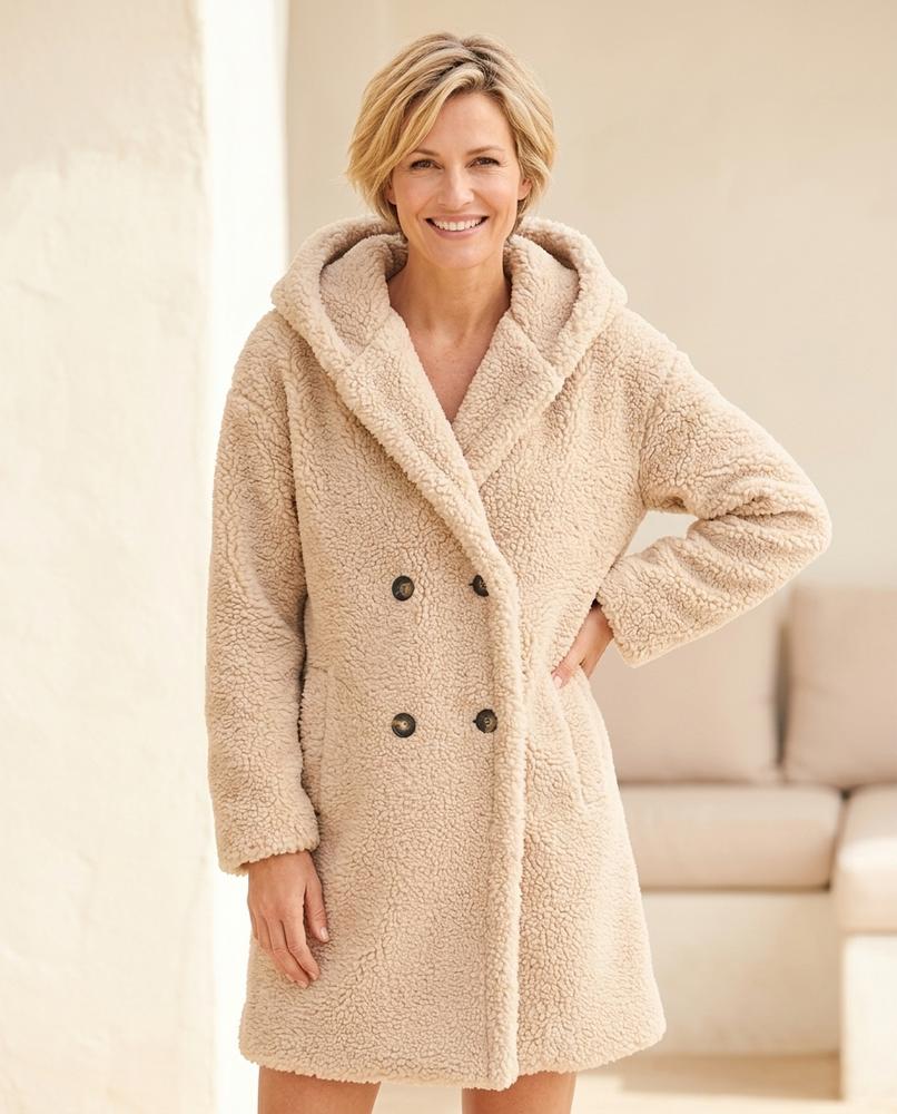 Ulla Fashion - Saver | Gefütterter Teddy Mantel Damen