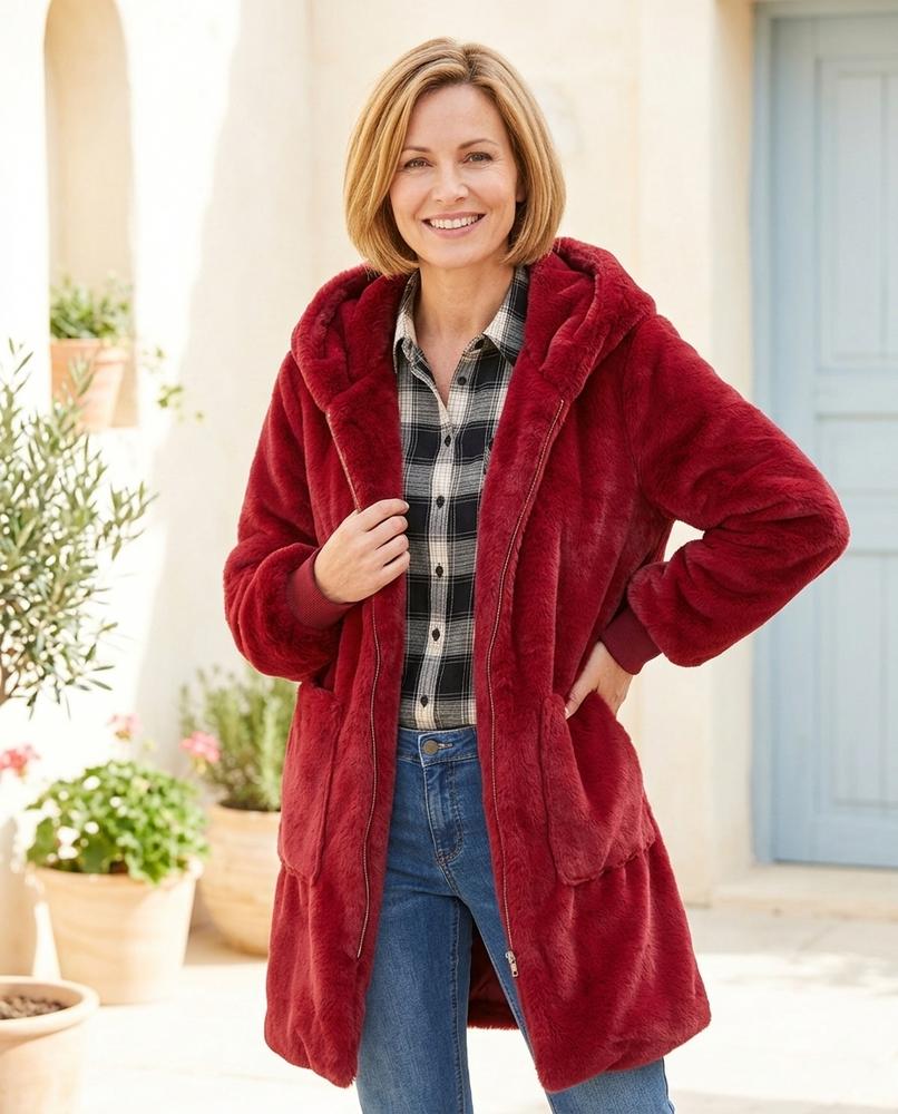 Ulla Fashion - Colin | Langer Gefütterter Mantel Damen