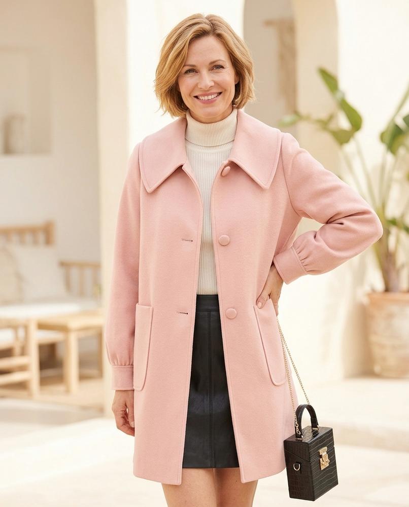 Ulla Fashion - Zevin | Einreihig Reverskragen Mantel Damen