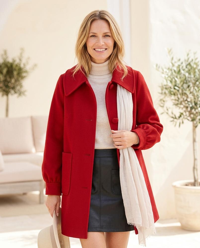 Ulla Fashion - Zevin | Einreihig Reverskragen Mantel Damen