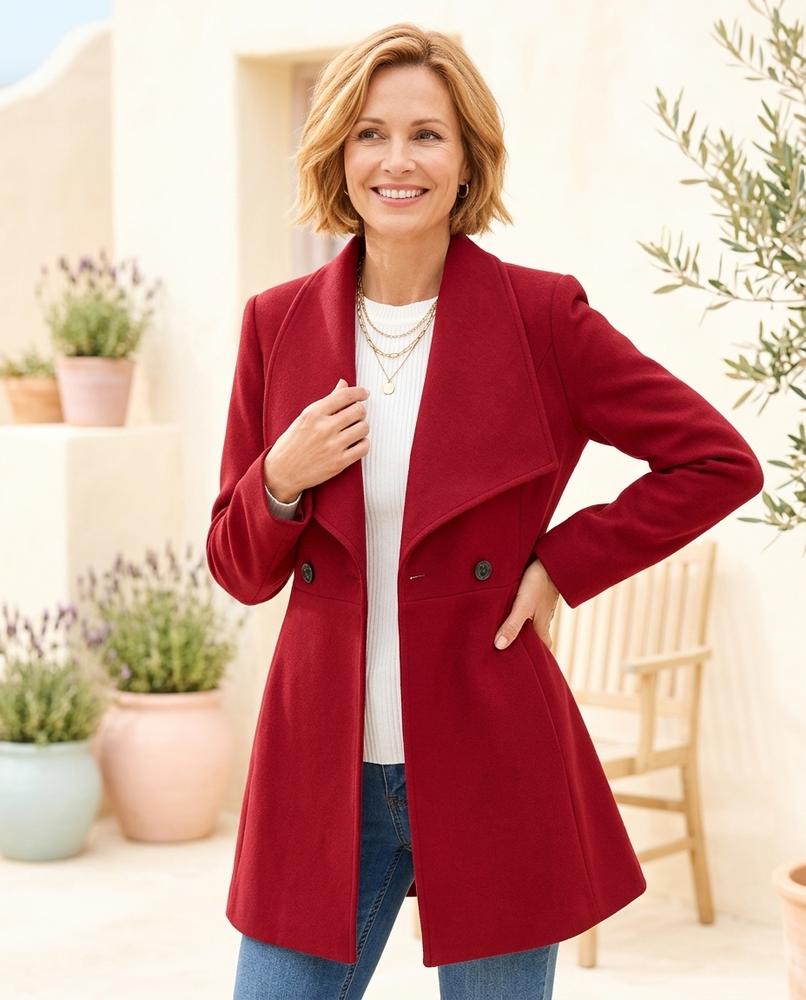 Ulla Fashion - Zaren | Taillierter Ausgestellter Mantel Damen