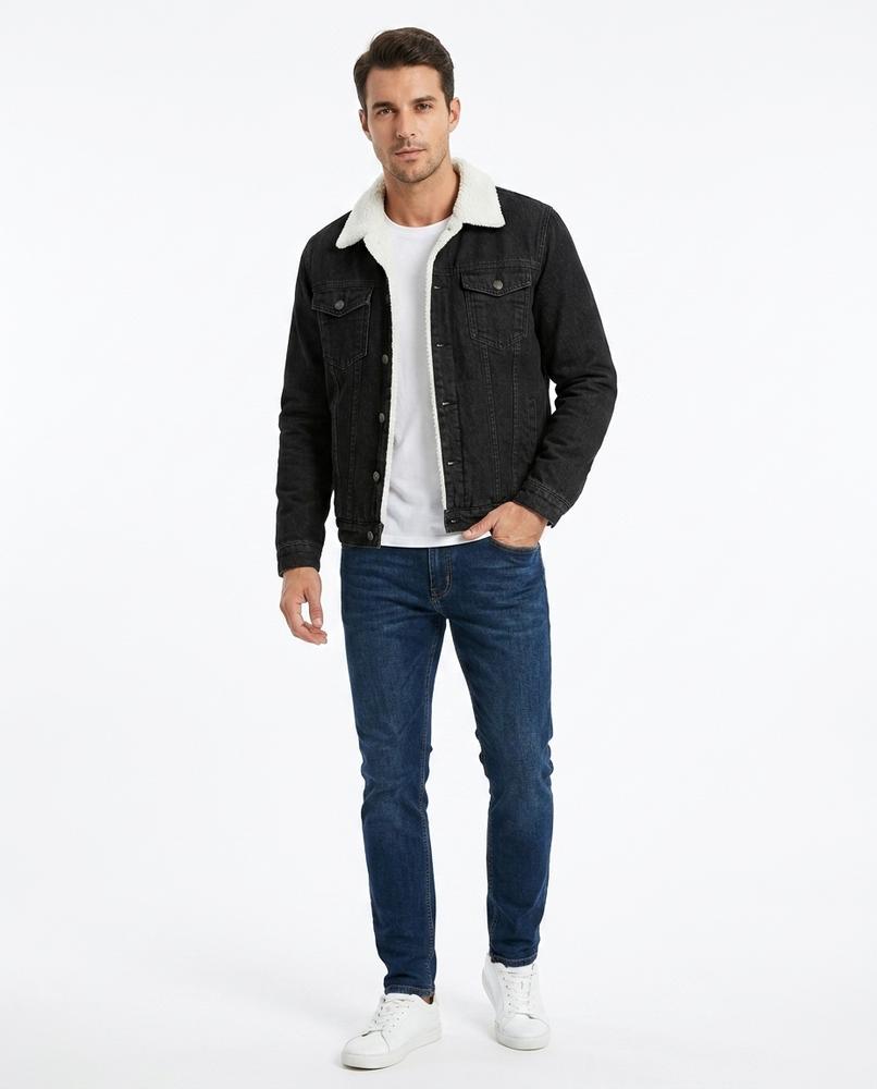 Ulla Fashion - Sanal | Gefüttert Geknöpft Jacke Herren