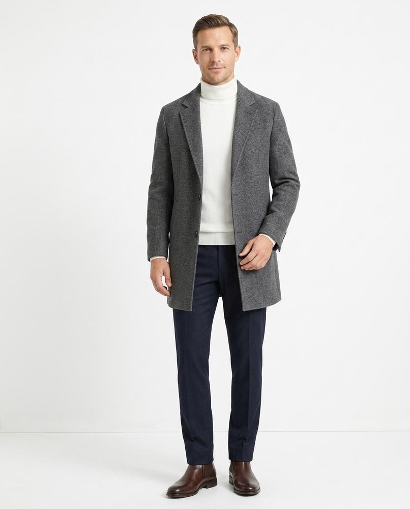 Ulla Fashion - Kezan | Strukturiert Einreihig Mantel Herren