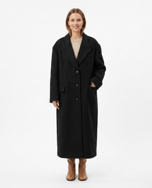 Ulla Fashion - Lelev | Weit Geschnitten Langärmlig Mantel Damen