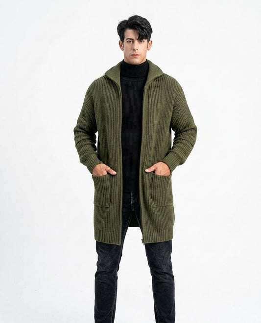 Ulla Fashion - Matir | Grobstrick Langgeschnitten Cardigan Herren