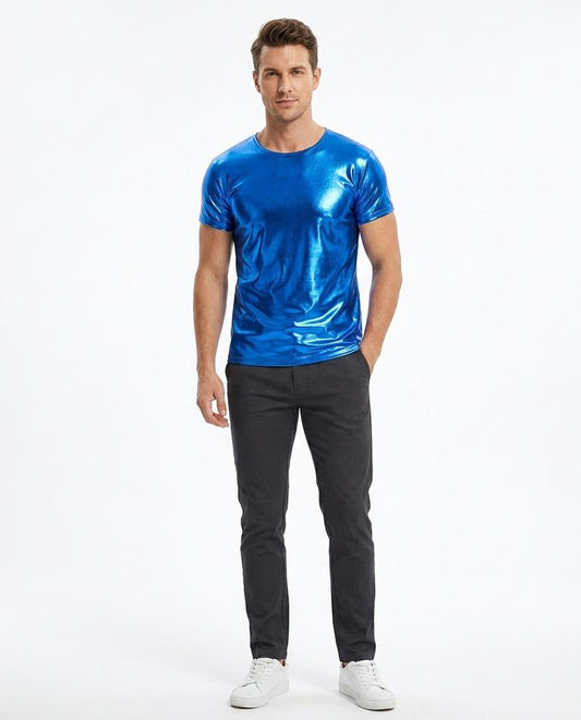 Ulla Fashion - Mivar | Glänzend Kurzärmlig Shirt Herren