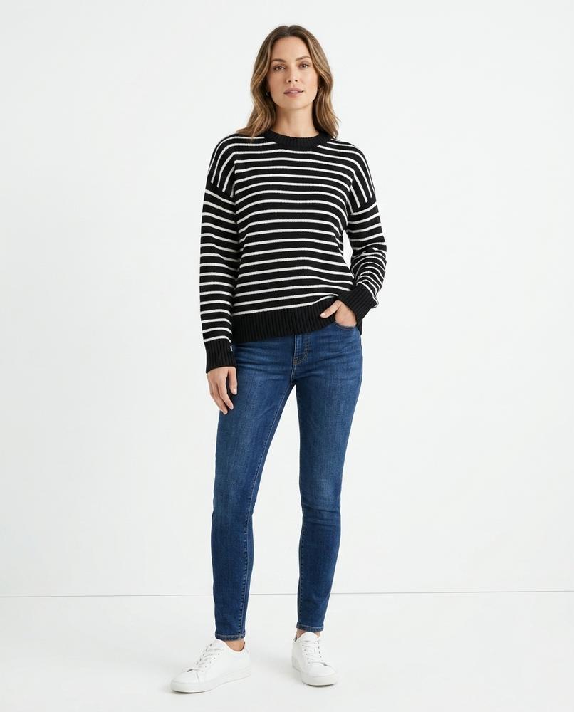 Ulla Fashion - Yosan | Gestreifter Langärmliger Pullover Unisex