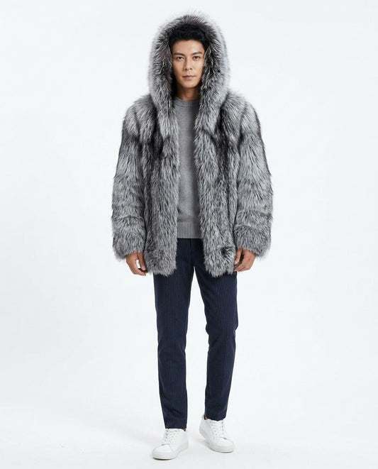 Ulla Fashion - Elsin | Langhaariger Kunstpelz Mantel Herren