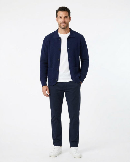 Ulla Fashion - Alsel | Strukturiert Geknöpft Cardigan Herren